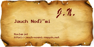 Jauch Noémi névjegykártya